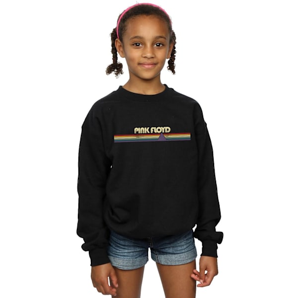 Pink Floyd Girls Prism Retro Stripes Sweatshirt 9-11 År Svart Black 9-11 Years