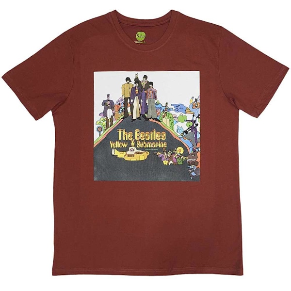 The Beatles Unisex Adult Yellow Submarine Album Cover T-Shirt M Red M