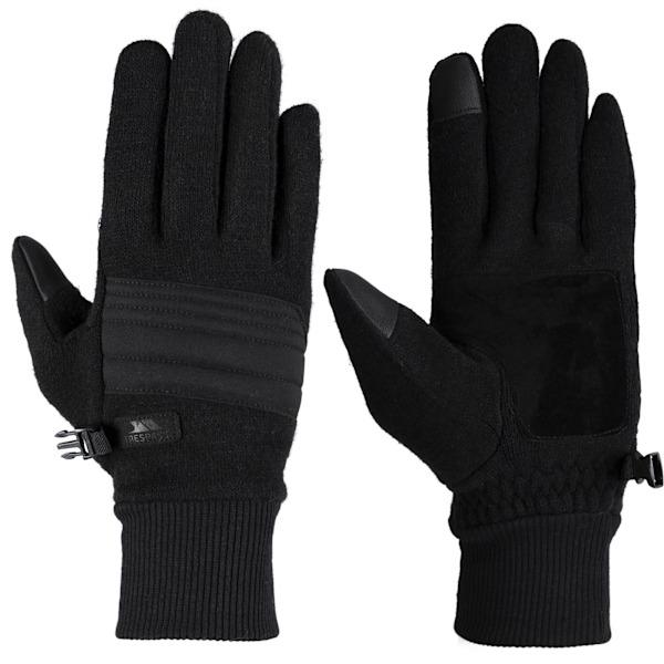 Trespass Mens Douglas Läder Skidhandskar L-XL Svart Black L-XL