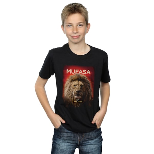 Disney Boys The Lion King Movie Mufasa Poster T-Shirt 9-11 år Black 9-11 Years