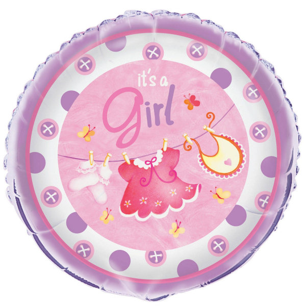 Unik festklädstreck det är en flicka Baby Shower folieballong på Pink One Size