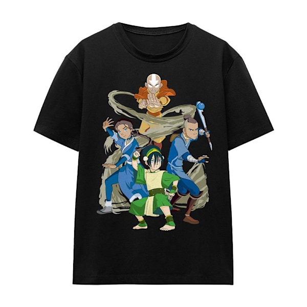 Avatar: The Last Airbender Unisex Vuxen Team Avatar Elements T-shirt Black M