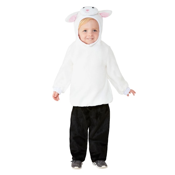 Smiffys Spädbarns Lammdräkt Topp & Byxor 1-2 År Vit White 1-2 Years