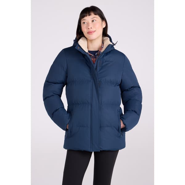 Mountain Warehouse Dam/Dam Snö Borgfodrad Vadderad Jacka Navy 6 UK
