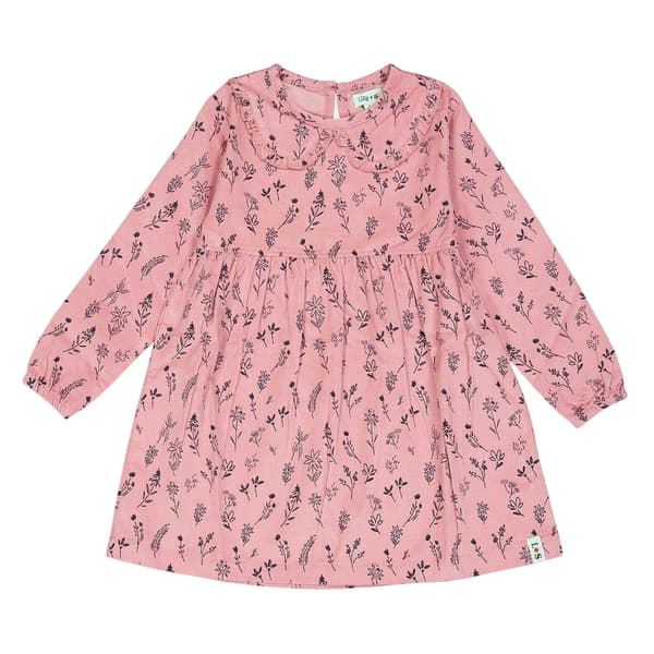Lilly & Sid Flickor Blommig Manchester A-linjeklänning 12-18 Månader Rosa Pink 12-18 Months