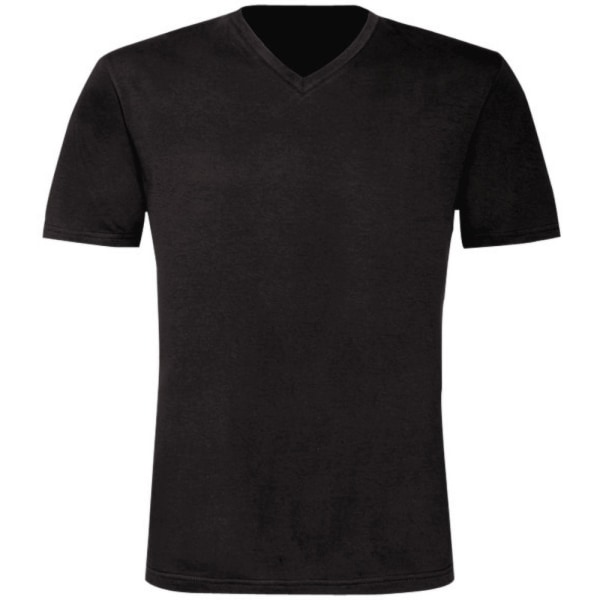 B&C Mens Exact V-Neck Kortärmad T-Shirt S Svart Black S