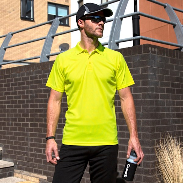 Spiro Unisex Vuxen Impact Performance Aircool Poloskjorta L Flo Flo Yellow L