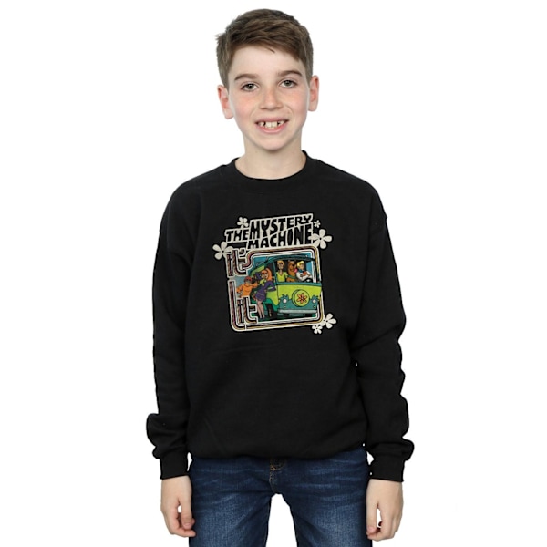 Scooby Doo Pojkar Mystery Machine Sweatshirt 7-8 År Svart Black 7-8 Years