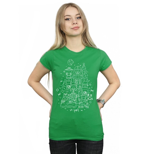 Star Wars Dam/Kvinnor Empire Jul Bomull T-shirt S Irländsk Irish Green S