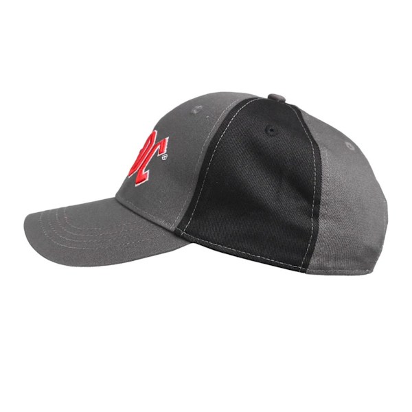 AC/DC Unisex Vuxen Tvåfärgad Logotyp Baseballkeps One Size Charcoal Charcoal Grey/Black/Red One Size
