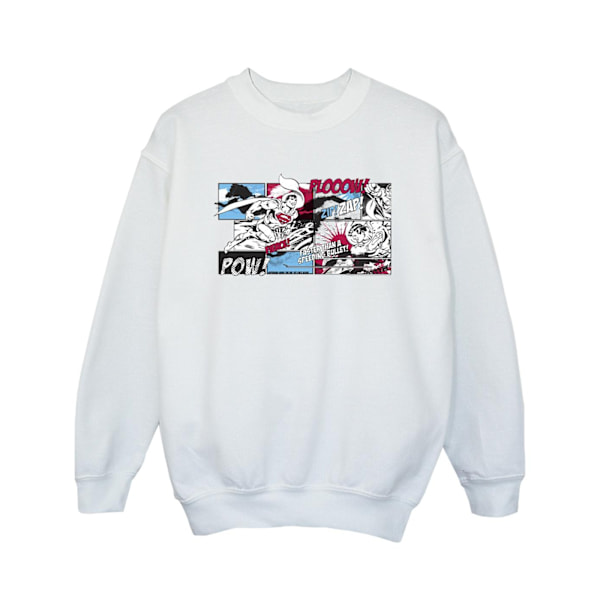 DC Comics Girls Superman Comic Strip Sweatshirt 9-11 år Vit White 9-11 Years