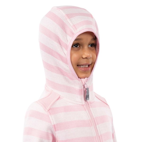 Trespass Barn/Barn Conjure Stripe Marl Fleece Jacka 3-4 År Pale Pink 3-4 Years