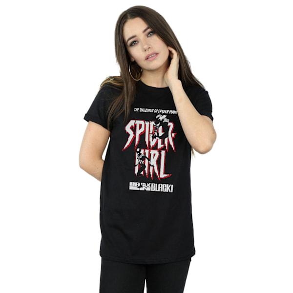 Marvel Womens/Ladies Spider-Girl Back In Black Bomull Boyfriend Black L