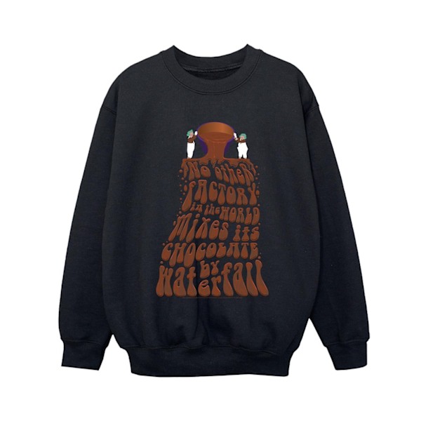 Willy Wonka Boys Chocolate Waterfall Sweatshirt 3-4 år Svart Black 3-4 Years