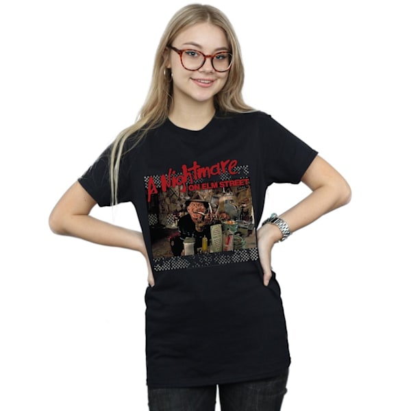 A Nightmare On Elm Street Dam/Damer Freddy's Diner Bomull B Black XL