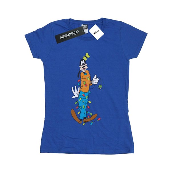 Disney Dam/Kvinnor Goofy Julbelysning Bomull T-shirt L Ro Royal Blue L