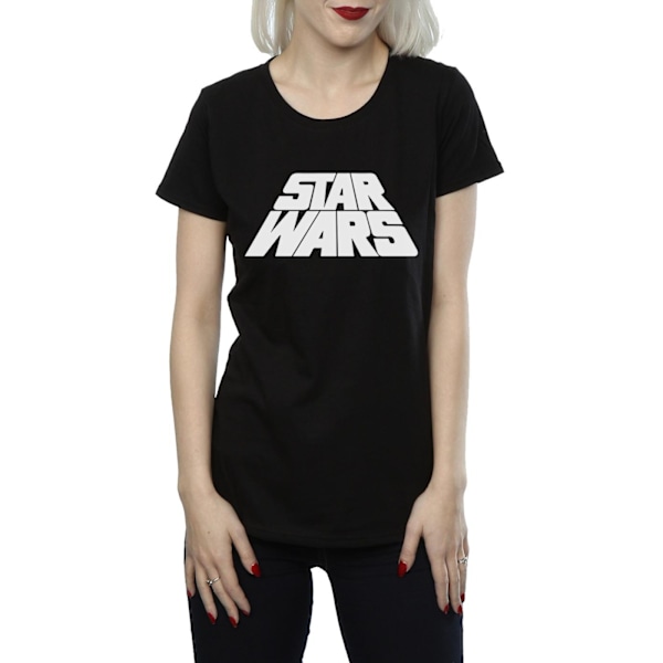 Star Wars Dam/Kvinnor Retro Logo Bomull T-shirt XL Svart Black XL