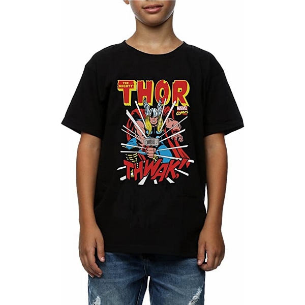 Thor Boys Thwak Bomull T-shirt 12-13 år Svart Black 12-13 Years