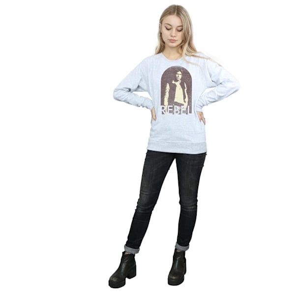 Star Wars Dam/Damer Han Solo Rebel Sweatshirt L Heather Grå Heather Grey L