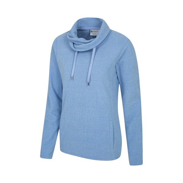 Mountain Warehouse Dam/Kvinnor Hebridean Fleece Tröja med Krage Pale Blue 18 UK