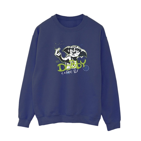 Harry Potter Dam/Damer Dobby A Elf Sweatshirt M Marinblå B Navy Blue M