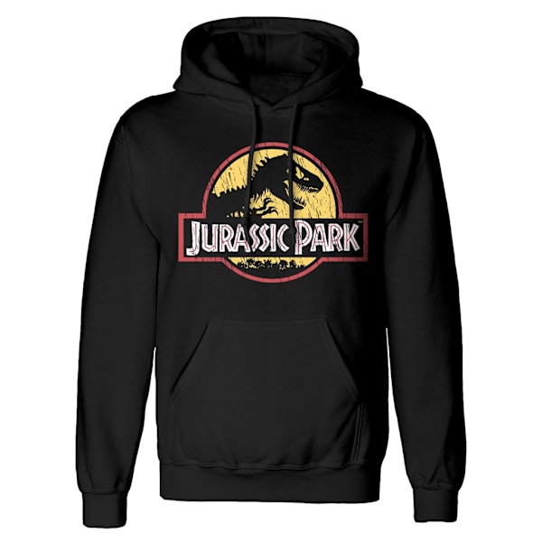 Jurassic Park Herr Classic Logo Hoodie XXL Svart Black XXL