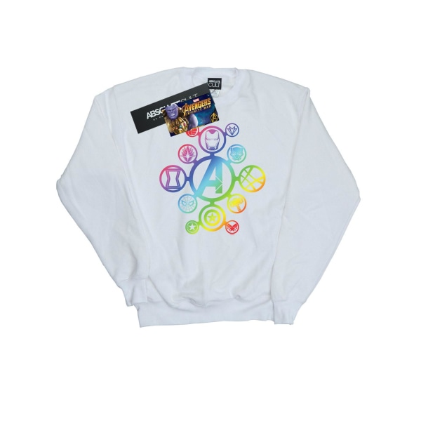 Marvel Mens Avengers Infinity War Rainbow Icons Sweatshirt XL W White XL