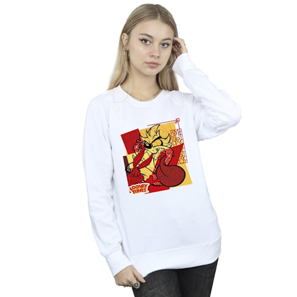 Looney Tunes Dam/Damer Taz Bugs Kanin Nyår Sweatshirt White XL