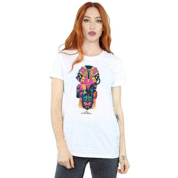 Marvel Dam/Kvinnor Thor Ragnarok Karaktär Totem Bomull Pojkvän T-shirt White XL