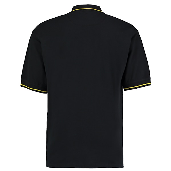 Kustom Kit Mens St. Mellion Mens Short Sleeve Polo Shirt XS Bla Black/Yellow XS