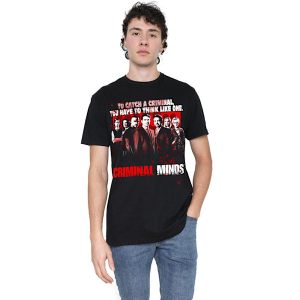 Criminal Minds Herr T-shirt Think Like One 3XL Svart Black 3XL