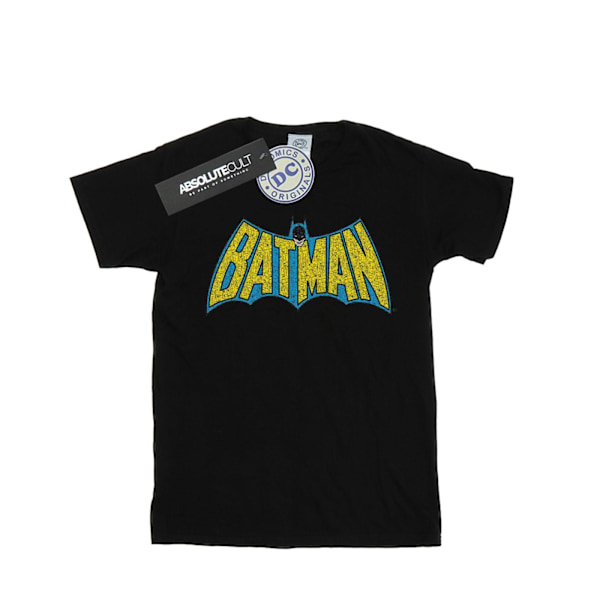 DC Comics Girls Batman Crackle Logo Bomull T-shirt 12-13 år Black 12-13 Years