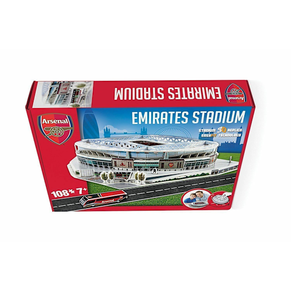 Arsenal FC Stadium 3D-pussel (108 delar) En storlek Flerfärgad Multicoloured One Size