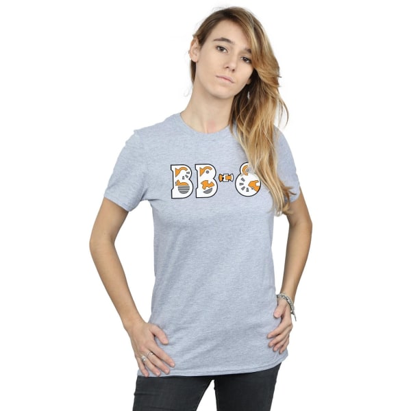 Star Wars Womens/Ladies The Rise Of Skywalker BB-8 Text Logo Co Sports Grey S