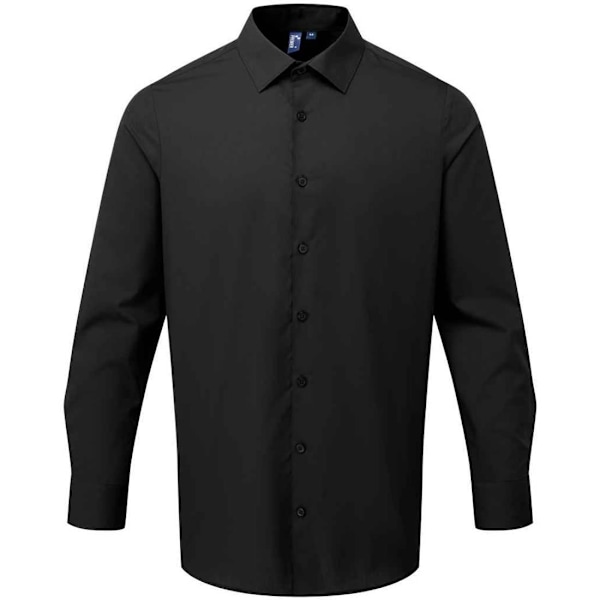 Premier Herr Recyclight Poplin Långärmad Skjorta M Svart Black M