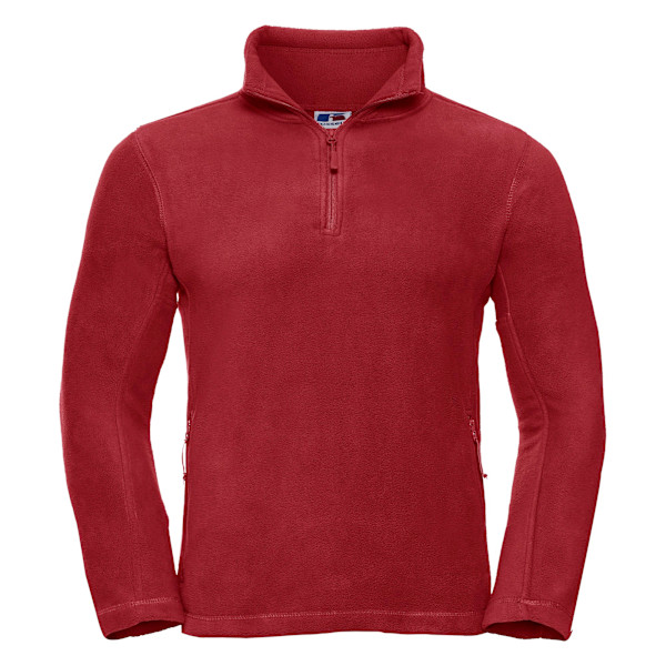 Russell Herr 1/4 Zip Outdoor Fleece Top M Klassisk Röd Classic Red M