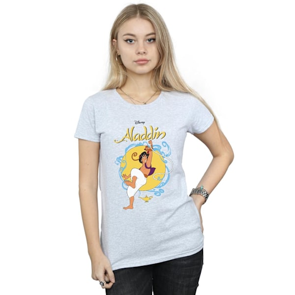 Disney Dam/Kvinnor Aladdin Repgunga Bomull T-shirt L Sport Sports Grey L