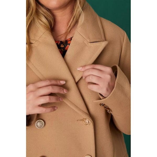 Dorothy Perkins Dam/Dam Militär Plus Storlek Kappa 24 UK Camel Camel 24 UK