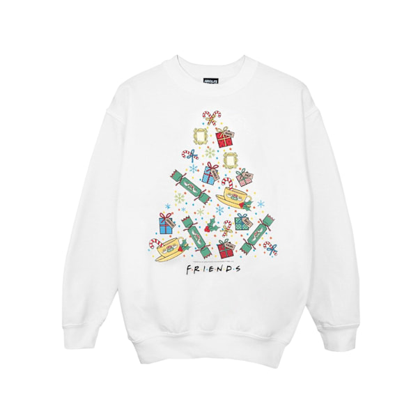 Friends Boys Julgran Sweatshirt 7-8 År Vit White 7-8 Years