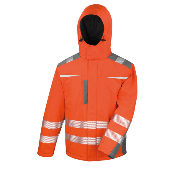 SAFE-GUARD by Result Unisex Adult Dynamic Softshell Coat L Fluo Fluorescent Orange L