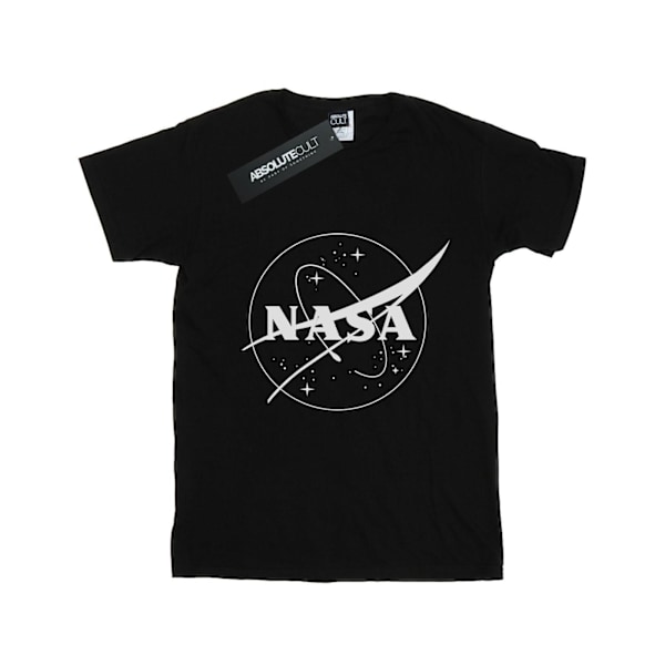 NASA Boys Classic Insignia Logo Monochrome T-Shirt 5-6 år Bl Black 5-6 Years
