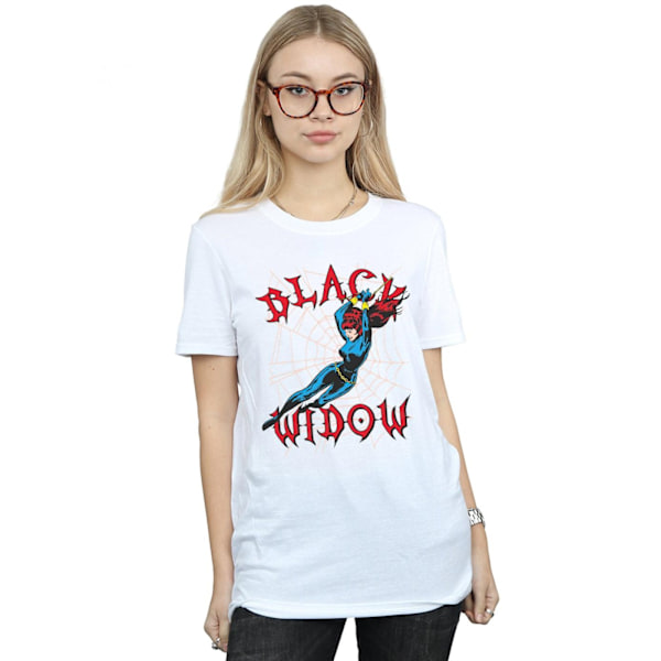 Marvel Womens/Ladies Black Widow Web Bomull Boyfriend T-Shirt M White M