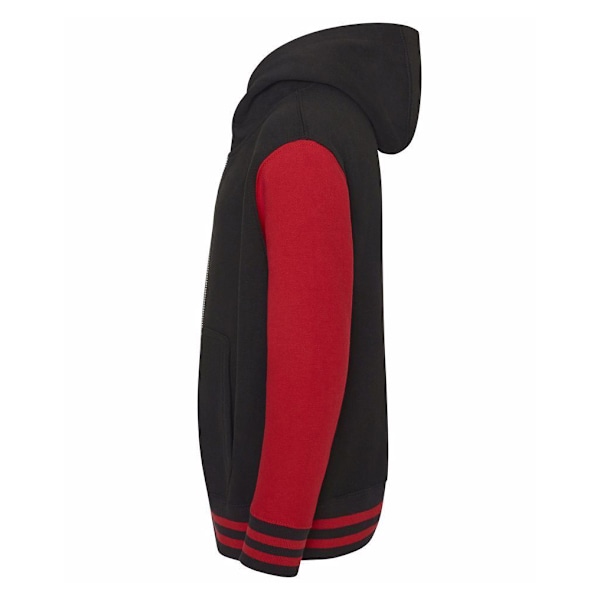AWDis Hoods Barn/Barn Urban Varsity Hoodie 3-4 År Jet B Jet Black/ Fire Red 3-4 Years