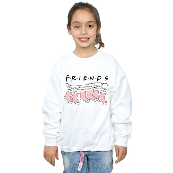 Friends Girls Julstrumpa Logo Sweatshirt 9-11 År Vit White 9-11 Years