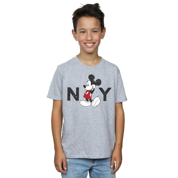 Disney Boys Mickey Mouse NY T-shirt 5-6 år Sports Grey Sports Grey 5-6 Years