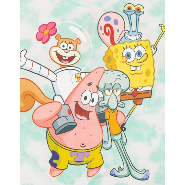 SpongeBob SquarePants Girls Front Tie Topp 5-6 år Vit/Blå White/Blue 5-6 Years