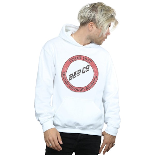Bad Company Mens Burnin´ Through America Boyfriend Fit Hoodie L White L
