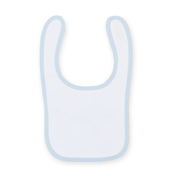 Larkwood Baby Unisex Plain & Contrast Haklapp One Size Vit/ Blek White/ Pale Blue One Size