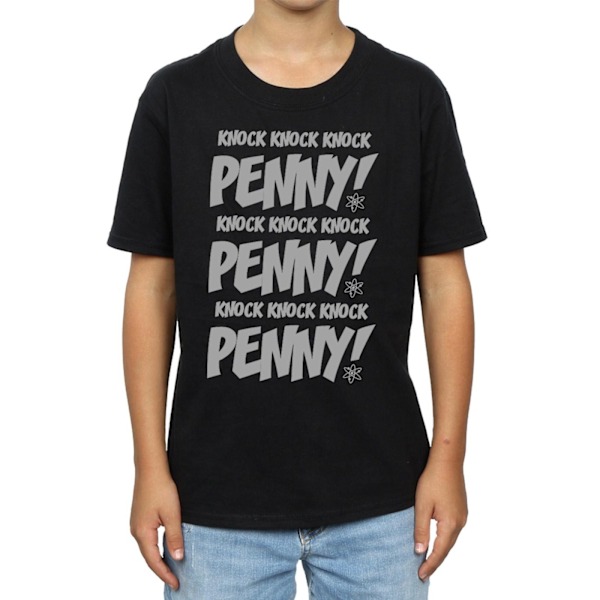 The Big Bang Theory Boys Knock Knock Penny Bomull T-shirt 5-6 år Black 5-6 Years