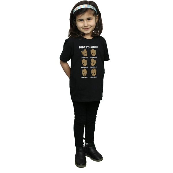 Guardians Of The Galaxy Girls Today's Mood Baby Groot Cotton T- Black 9-11 Years